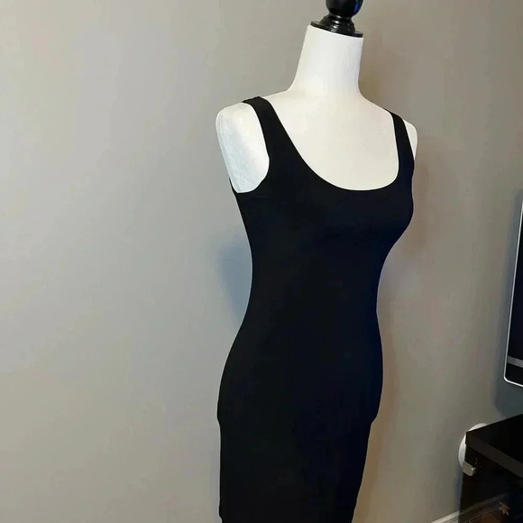 Sympli Bodycon Mini Black Tank  Dress - Picture 2 of 7